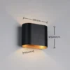 Alani vegglampe 12cm sort
