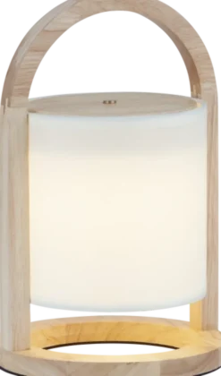 Alcor LED oppladbar bordlampe 27,5cm natur