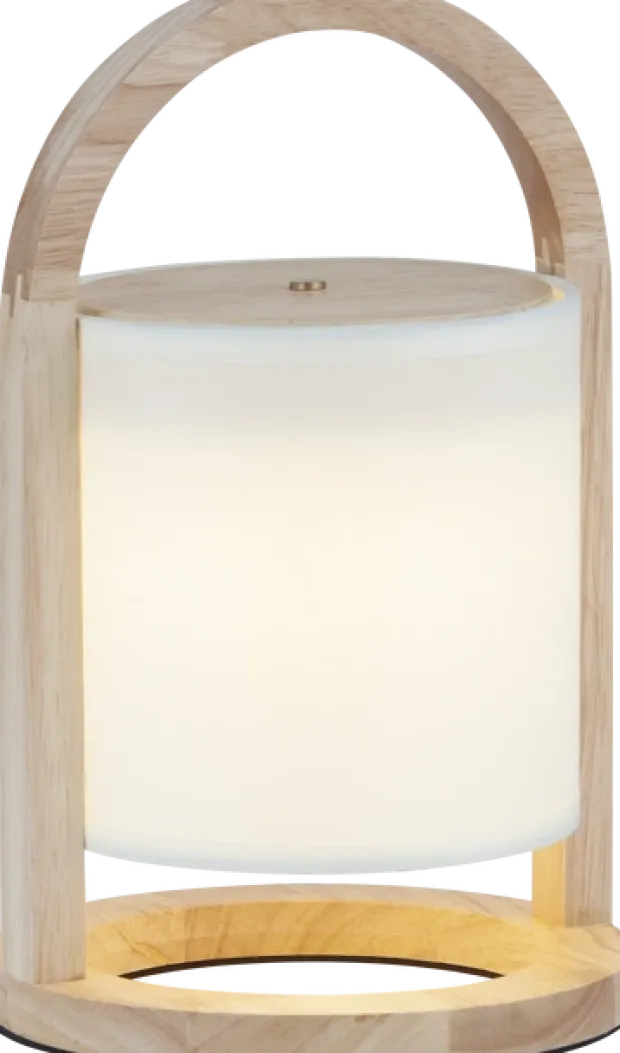 Alcor LED oppladbar bordlampe 27,5cm natur