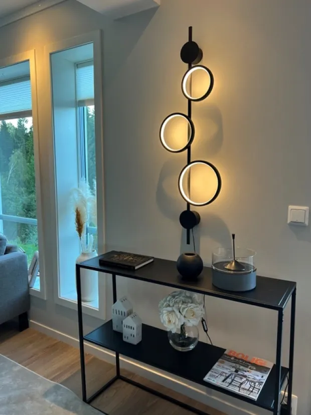 Alias Circle LED vegglampe 107cm sort