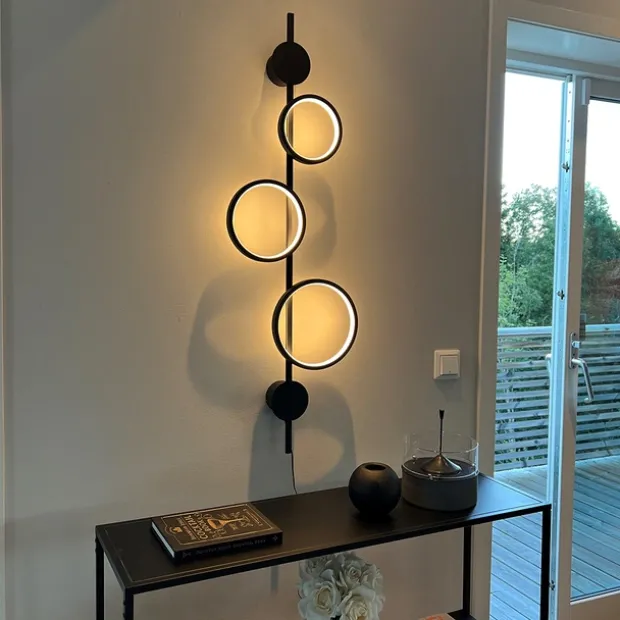 Alias Circle LED vegglampe 107cm sort