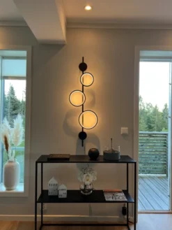 Alias Circle LED vegglampe 107cm sort