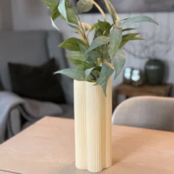 Alina vase 27cm gul