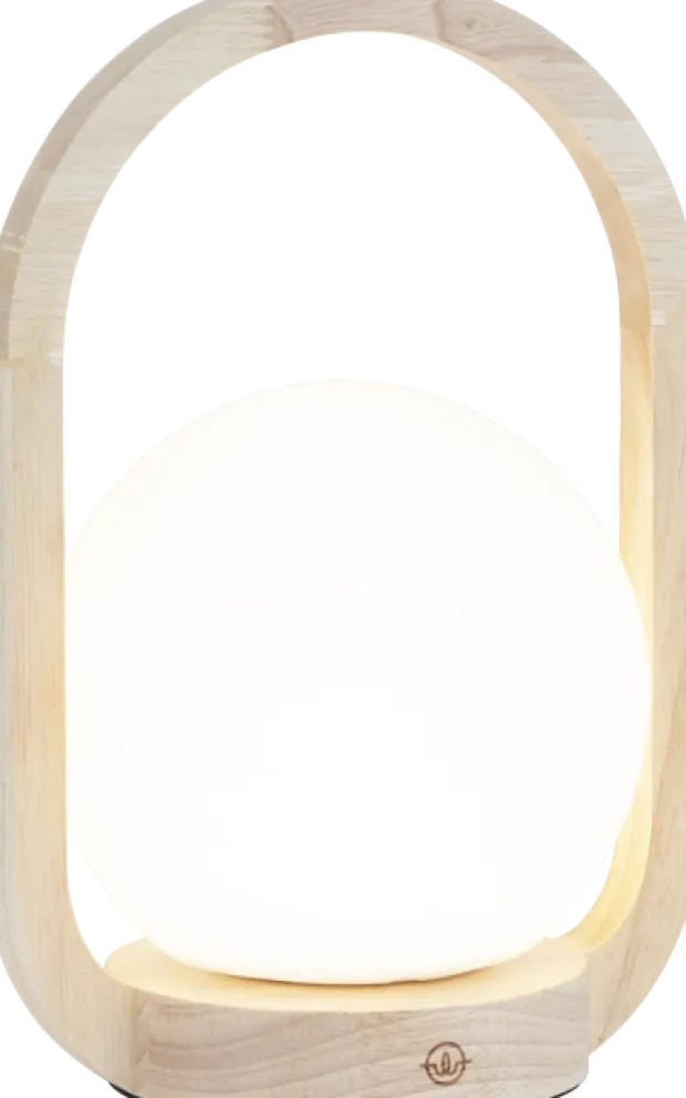 Alioth LED oppladbar bordlampe 27cm natur