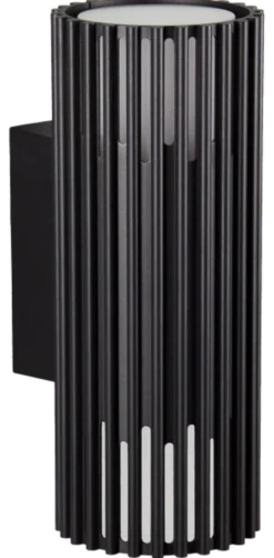 Alstra utelampe vegg 2lys IP65 30,5cm sort