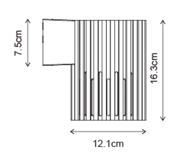 Alstra utelampe vegg 1lys IP65 16,3cm hvit