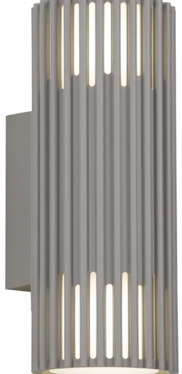 Alstra utelampe vegg 2lys IP65 30,5cm grå