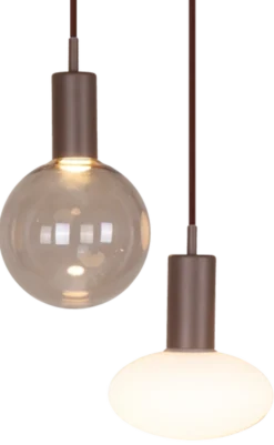 Alva taklampe rondell 5lys 40cm brun