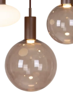 Alva taklampe rondell 5lys 40cm brun