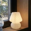 Amanita bordlampe 19cm hvit