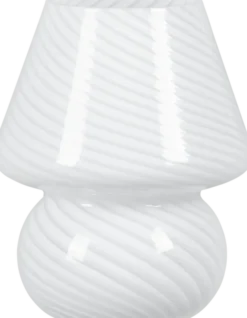 Amanita bordlampe 19cm hvit