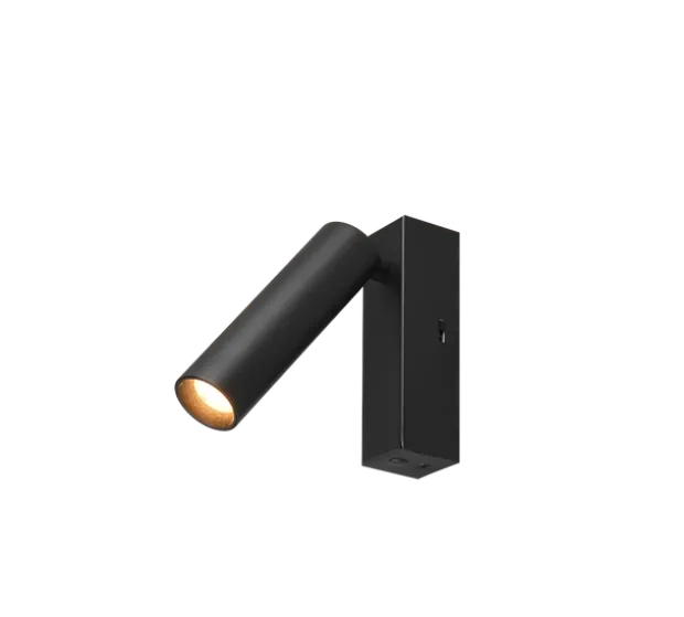 Ambala LED leselampe vegg 1lys 17cm sort