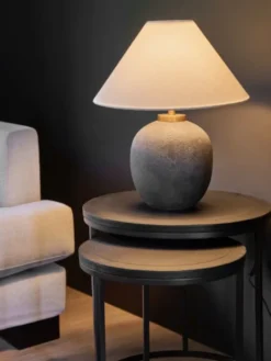 Amfora bordlampe 48cm sort