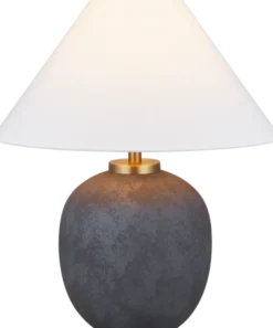 Amfora bordlampe 48cm sort