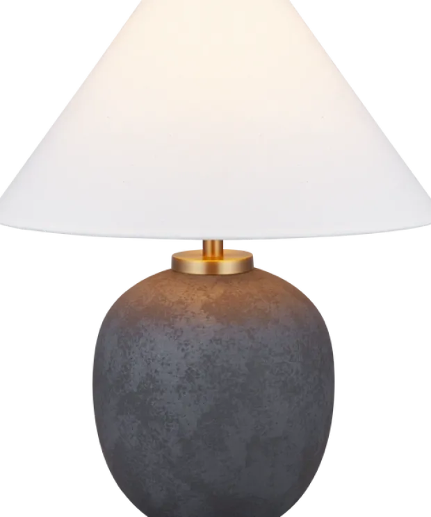 Amfora bordlampe 48cm sort
