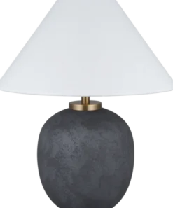 Amfora bordlampe 48cm sort