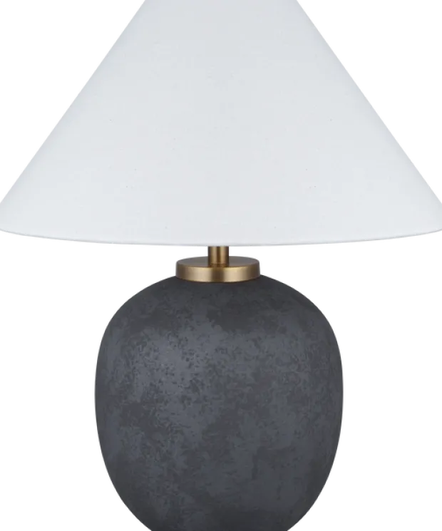 Amfora bordlampe 48cm sort