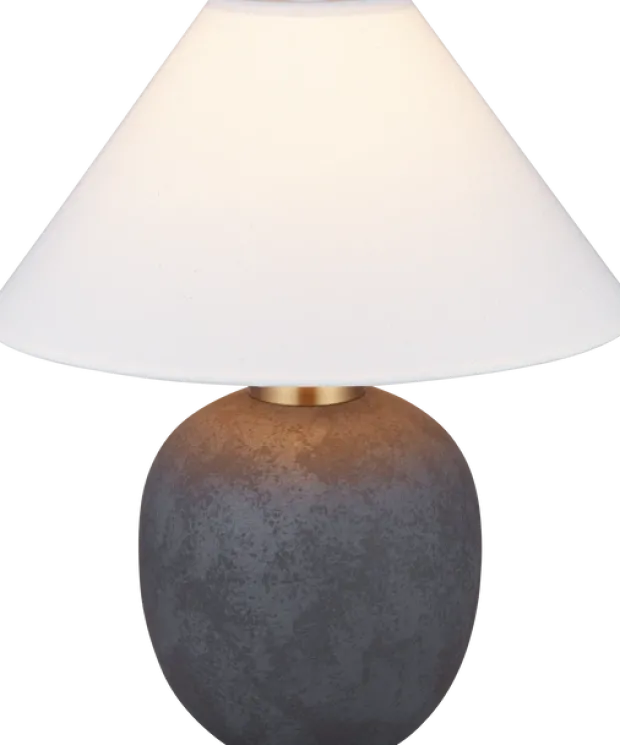 Amfora bordlampe 48cm sort