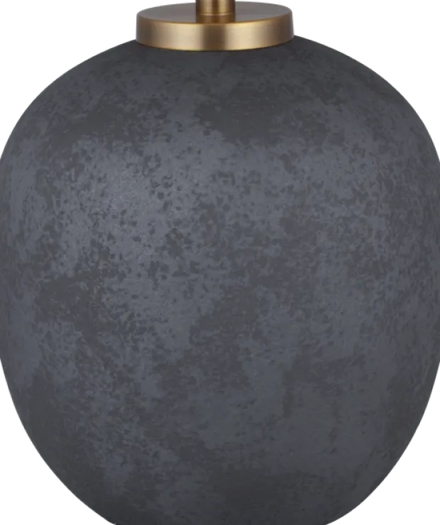 Amfora bordlampe 48cm sort