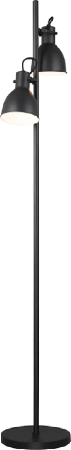 Antonio gulvlampe 2lys 155cm sort