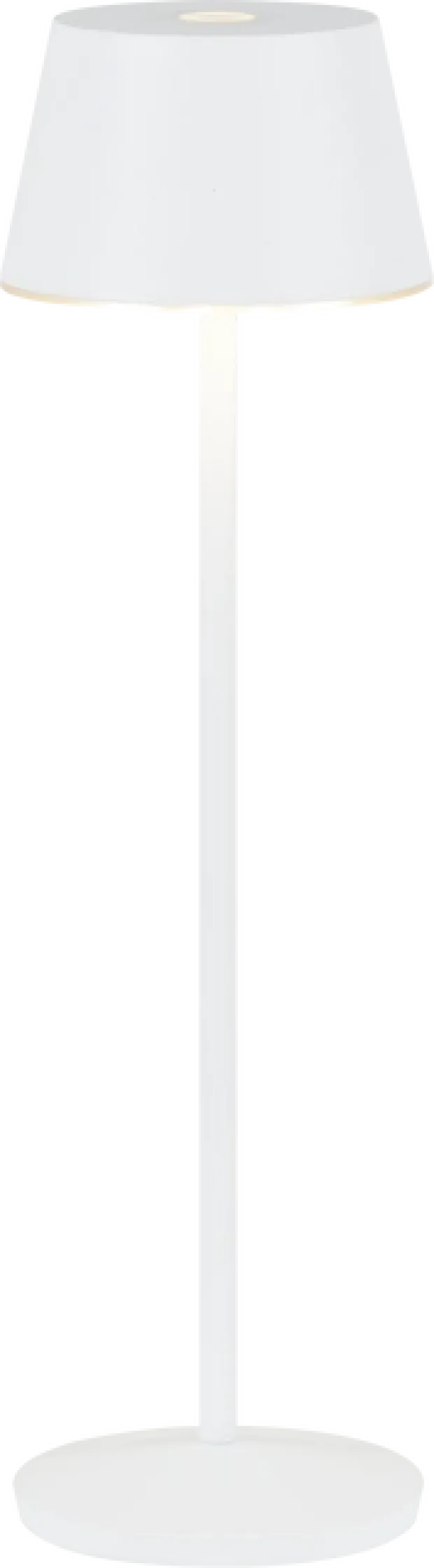 April LED oppladbar utelampe bord IP65 40cm hvit