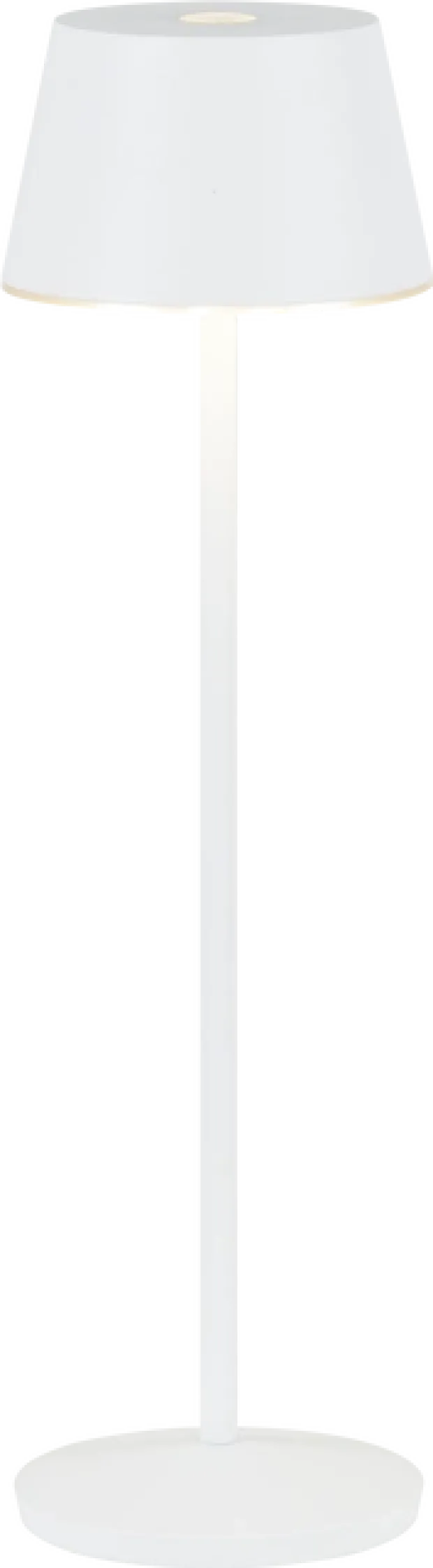 April LED oppladbar utelampe bord IP65 40cm hvit