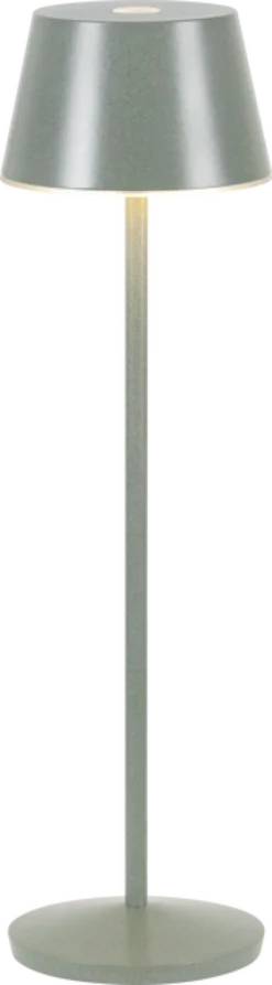 April LED oppladbar utelampe bord IP65 40cm grønn