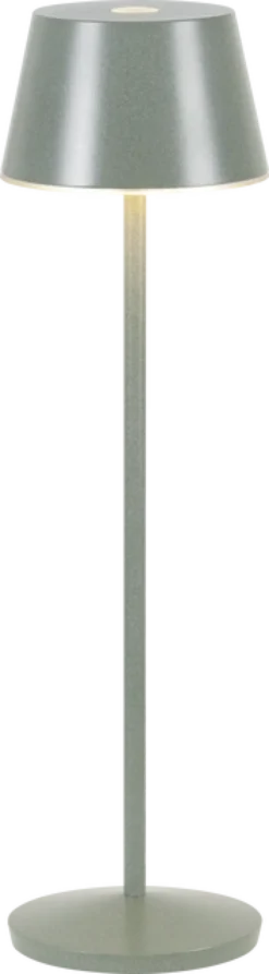 April LED oppladbar utelampe bord IP65 40cm grønn