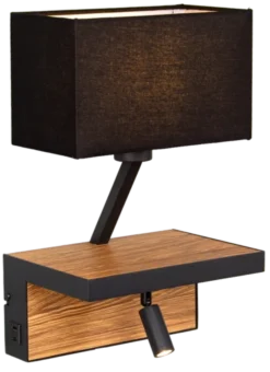 Arve vegglampe 40cm brun