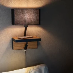Arve vegglampe 40cm brun