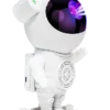 Astronaut LED projektorlampe oppladbar 22cm hvit