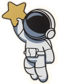 Astronaut LED vegglampe 24cm hvit