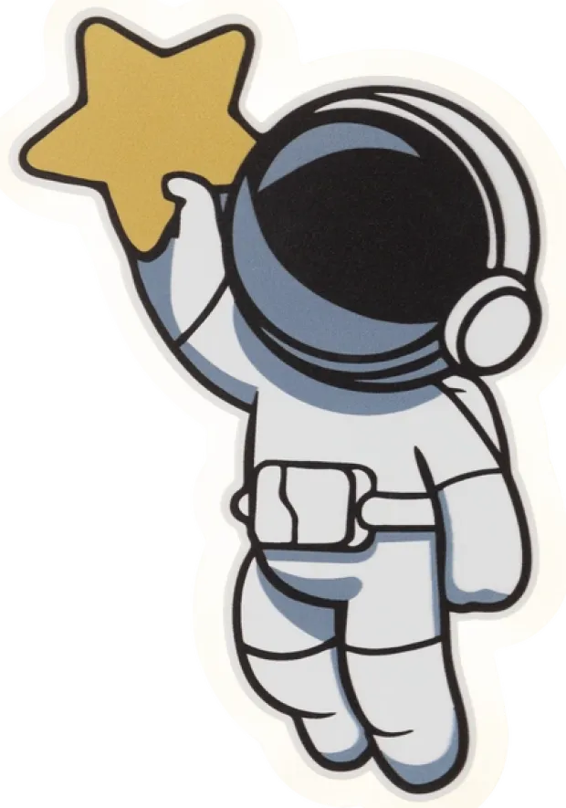 Astronaut LED vegglampe 24cm hvit
