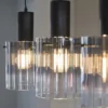 Aura taklampe rekke 3lys 90cm smoke