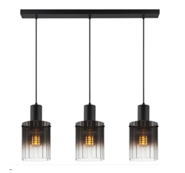 Aura taklampe rekke 3lys 90cm smoke