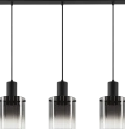 Aura taklampe rekke 3lys 90cm smoke