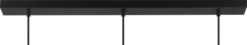 Aura taklampe rekke 3lys 90cm smoke