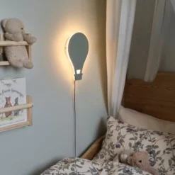 Ballong LED vegglampe 29cm grønn