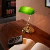 Banker skrivebordslampe 39cm grønn