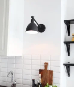 Bazar mini vegglampe 25cm sort