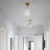 Bellagio plafond taklampe 25cm messing/hvit