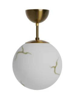 Bellagio plafond taklampe 25cm messing/hvit