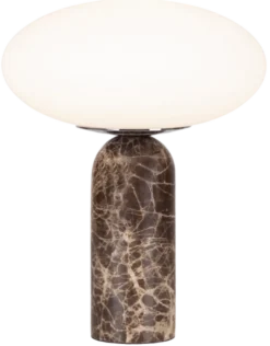 Bianca bordlampe marmor 32cm brun