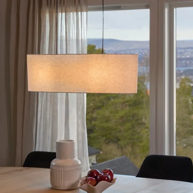 Blefjell oval taklampe 80cm beige