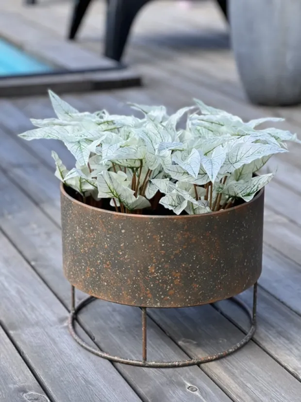 Blomsterpotte 34 cm rust