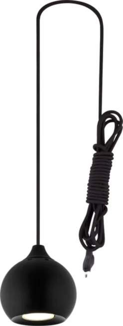 Bola pendel 12cm sort