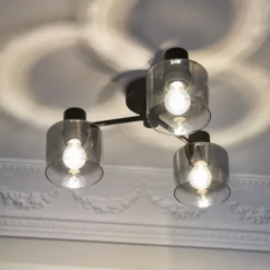 Bowl plafond taklampe 50cm smoke