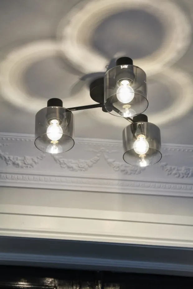 Bowl plafond taklampe 50cm smoke