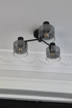Bowl plafond taklampe 50cm smoke