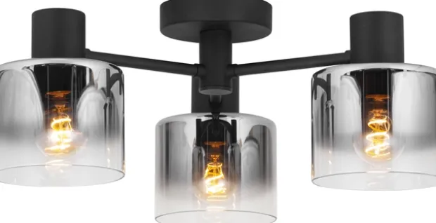 Bowl plafond taklampe 50cm smoke